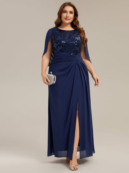 See-through Chiffon Sleeveless Mother of the Bride Dress