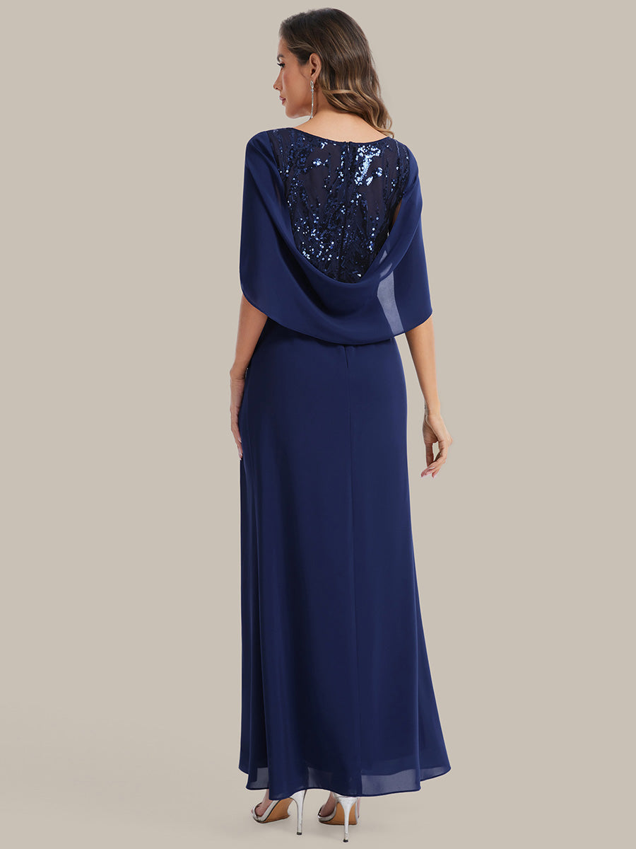 See-through Chiffon Sleeveless Mother of the Bride Dress