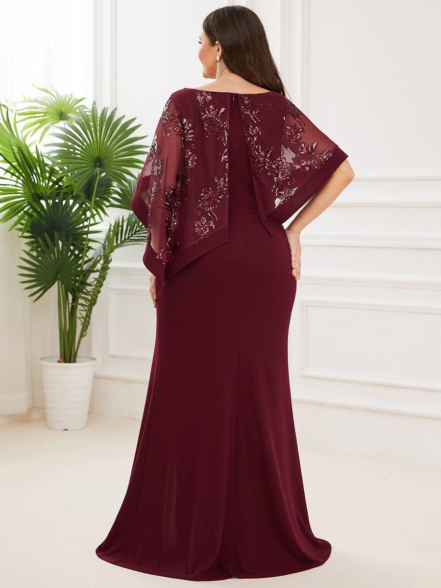 ever CELINE|Lace Sequin Shirt Bodycon Floor-Length Mother Dress