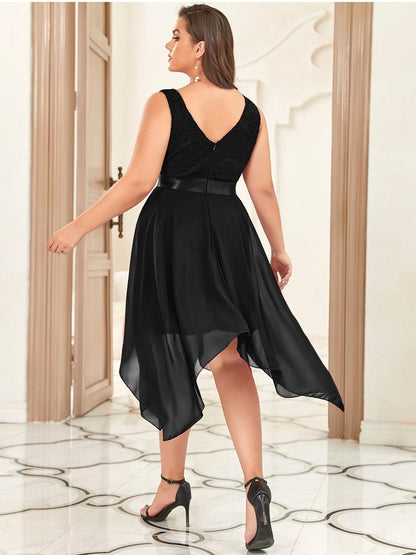 pretty COSTA|Stunning V Neck Prom Lace Dress for Women