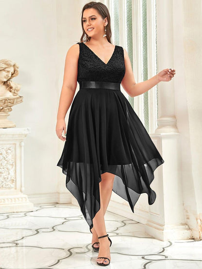 pretty COSTA|Stunning V Neck Prom Lace Dress for Women