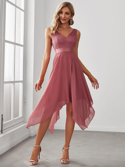 pretty COSTA|Stunning V Neck Prom Lace Dress for Women