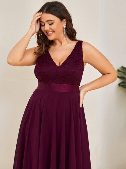 pretty COSTA|Stunning V Neck Prom Lace Dress for Women