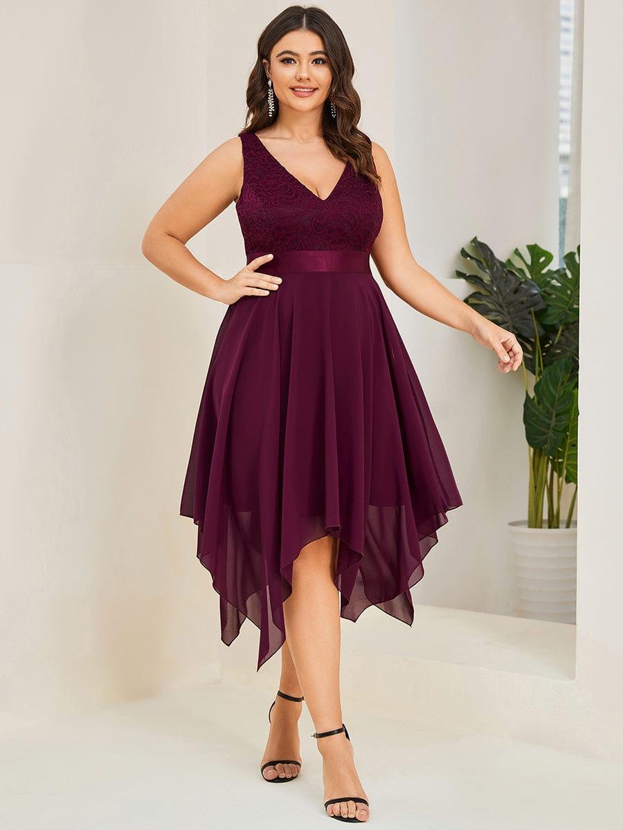pretty COSTA|Stunning V Neck Prom Lace Dress for Women