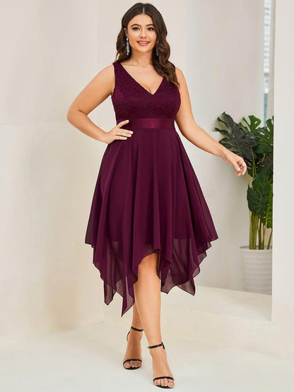 pretty COSTA|Stunning V Neck Prom Lace Dress for Women