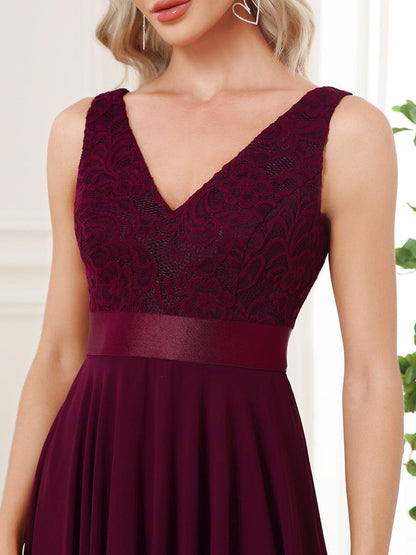 pretty COSTA|Stunning V Neck Prom Lace Dress for Women