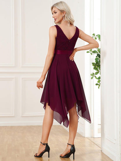 pretty COSTA|Stunning V Neck Prom Lace Dress for Women