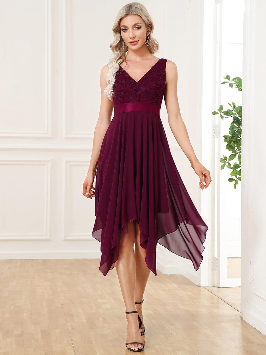 pretty COSTA|Stunning V Neck Prom Lace Dress for Women