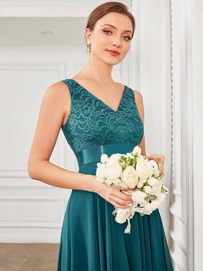 pretty COSTA|Stunning V Neck Prom Lace Dress for Women