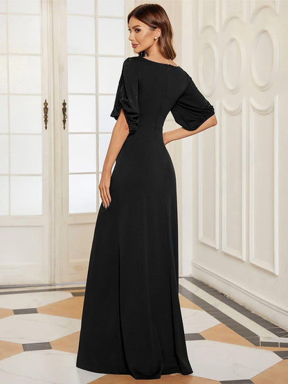 ever VICOTIRE|Round Neck Bodycon Half Sleeve Formal Dress