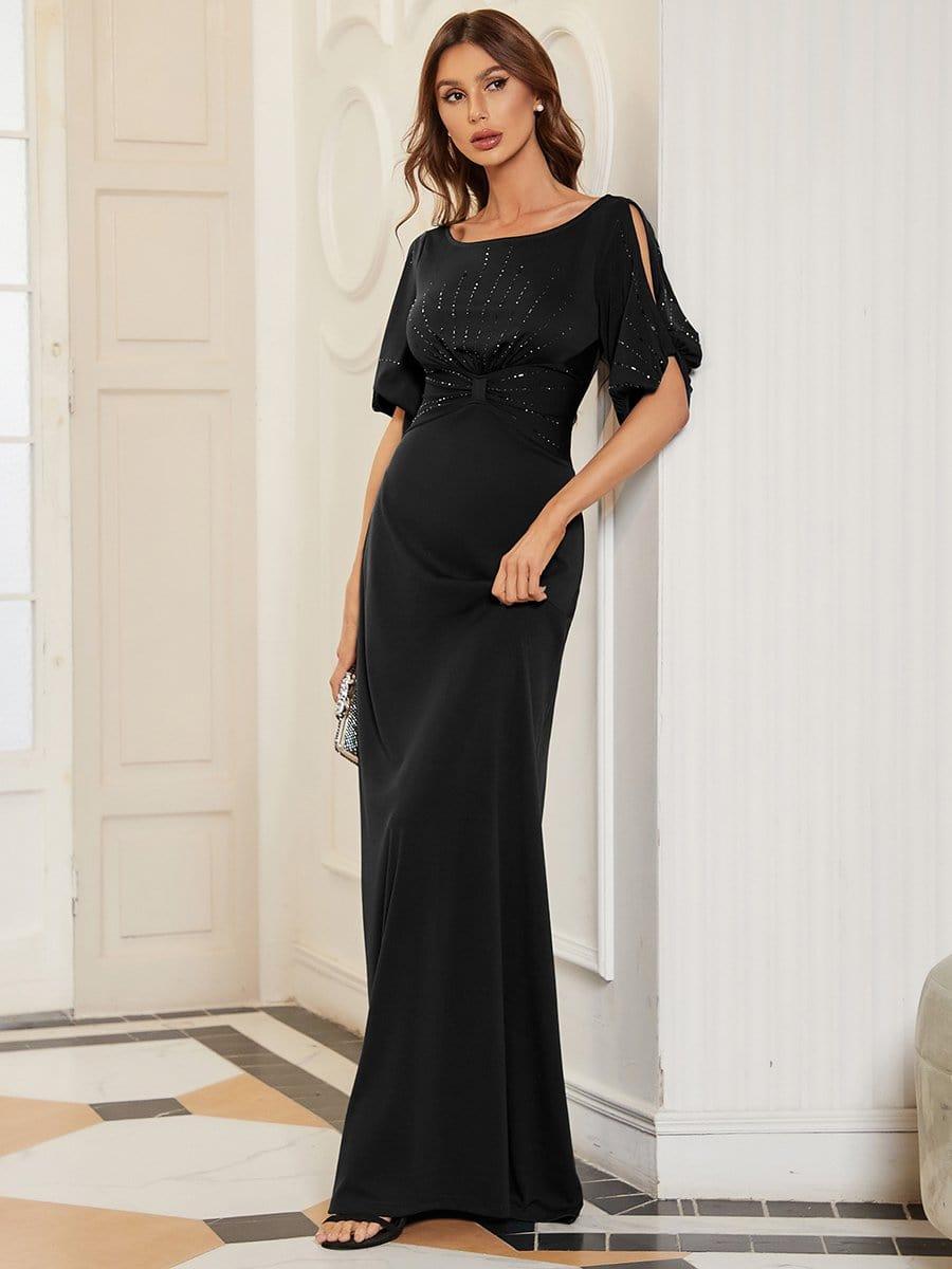 ever VICOTIRE|Round Neck Bodycon Half Sleeve Formal Dress