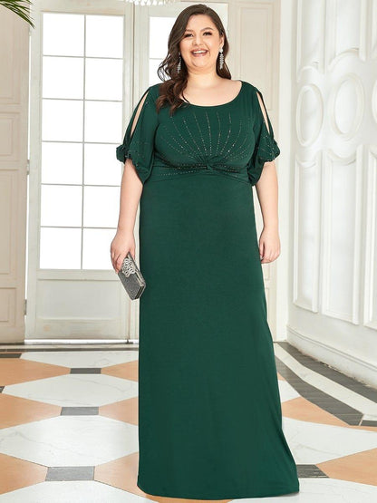 ever VICOTIRE|Round Neck Bodycon Half Sleeve Formal Dress