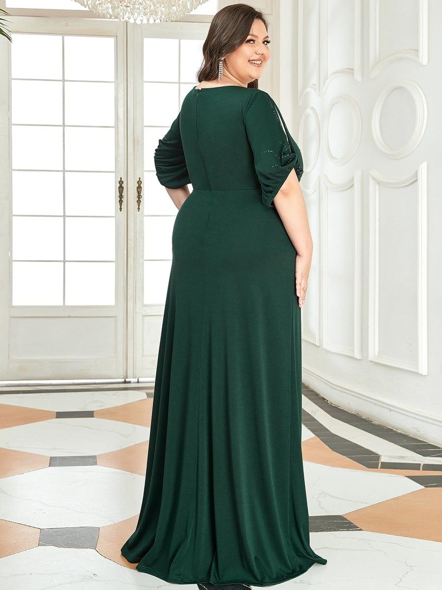 ever VICOTIRE|Round Neck Bodycon Half Sleeve Formal Dress