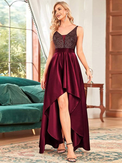 ever ALYNA|Sparkly Bodice High Low Prom Dresses for Women