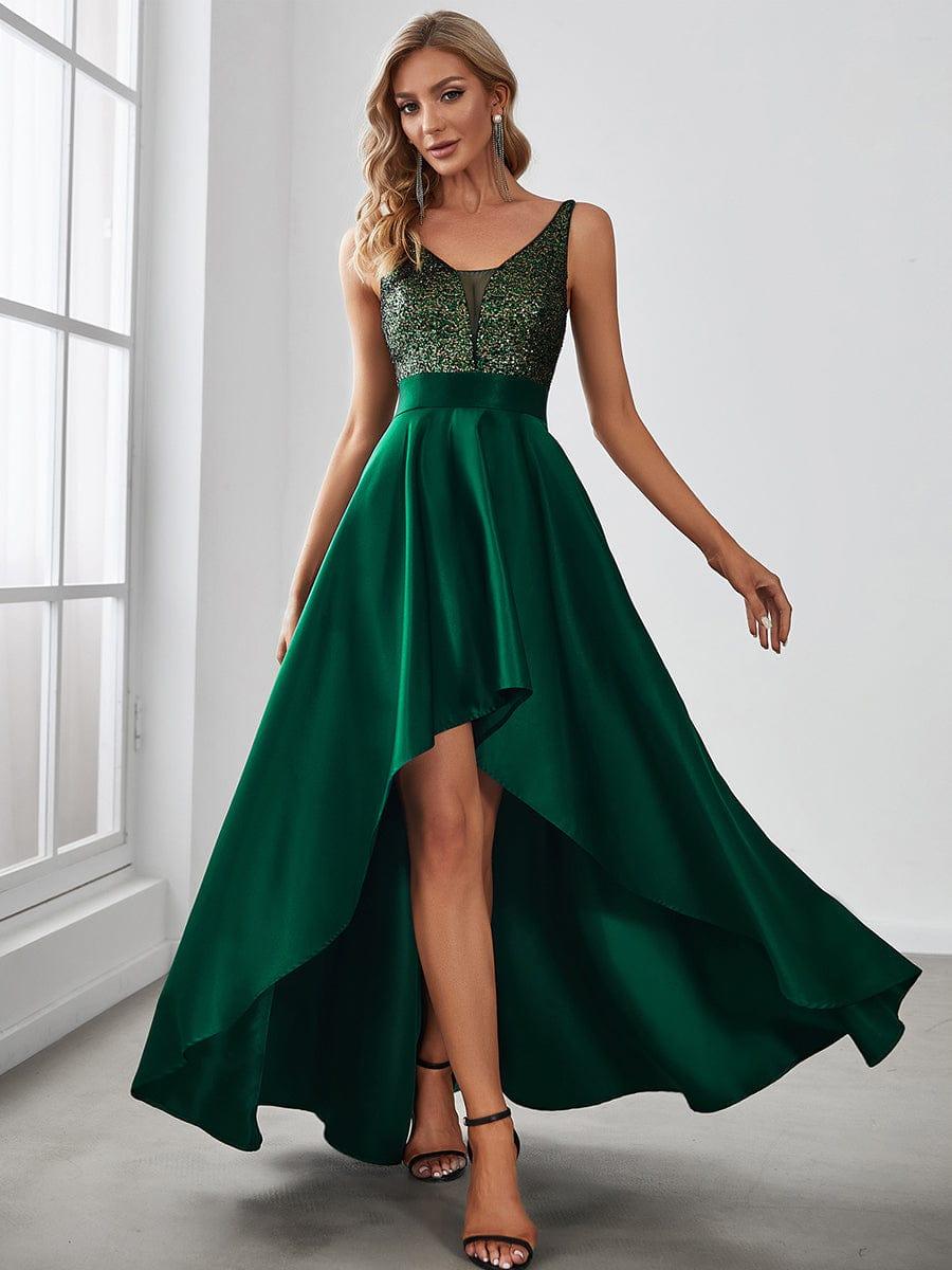 ever ALYNA|Sparkly Bodice High Low Prom Dresses for Women