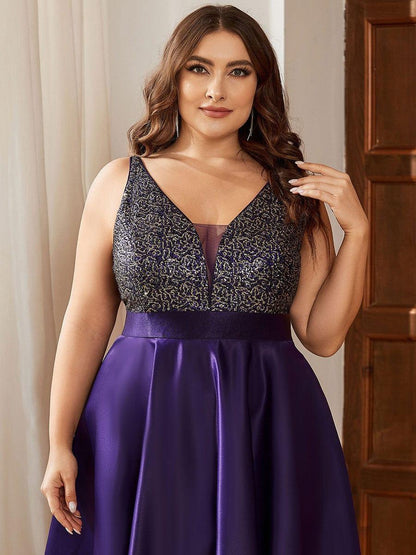 ever ALYNA|Sparkly Bodice High Low Prom Dresses for Women