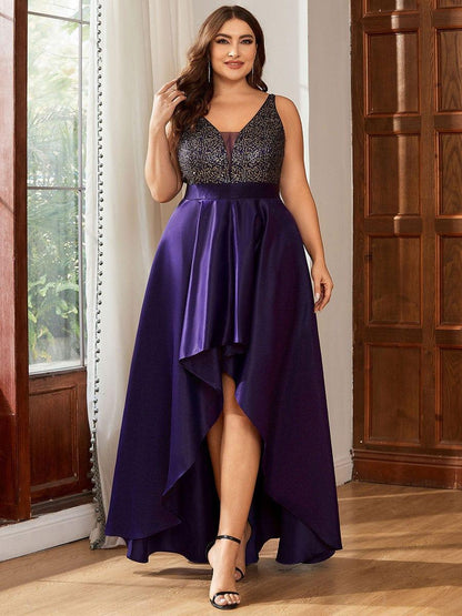 ever ALYNA|Sparkly Bodice High Low Prom Dresses for Women