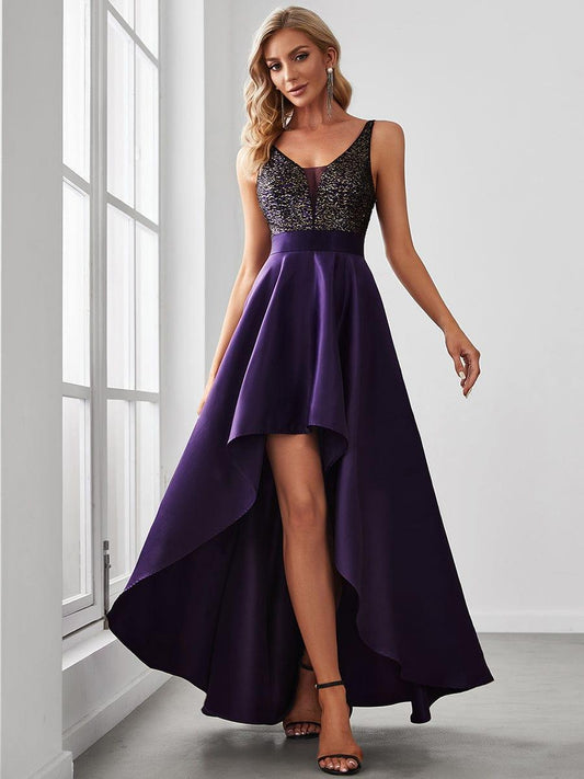 ever ALYNA|Sparkly Bodice High Low Prom Dresses for Women
