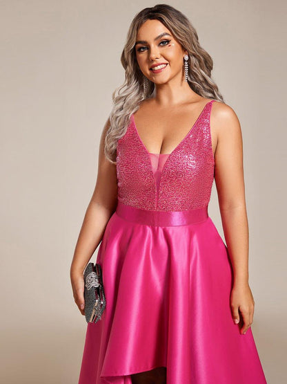 ever ALYNA|Sparkly Bodice High Low Prom Dresses for Women