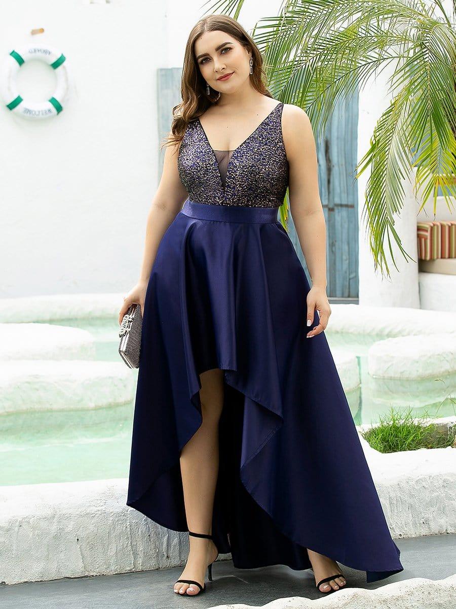 ever ALYNA|Sparkly Bodice High Low Prom Dresses for Women