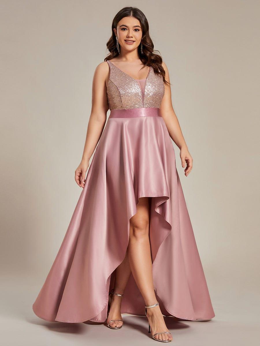 ever ALYNA|Sparkly Bodice High Low Prom Dresses for Women