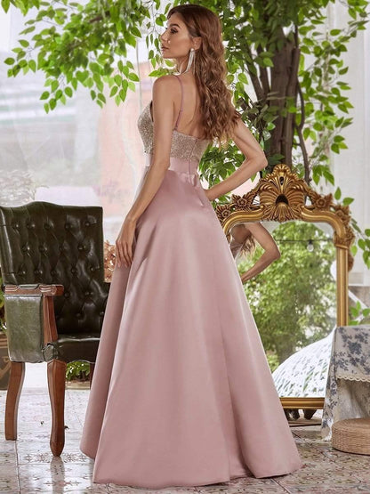 ever ALYNA|Sparkly Bodice High Low Prom Dresses for Women
