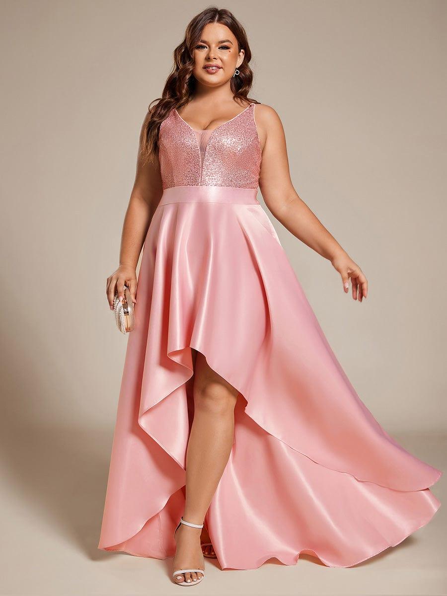 ever ALYNA|Sparkly Bodice High Low Prom Dresses for Women