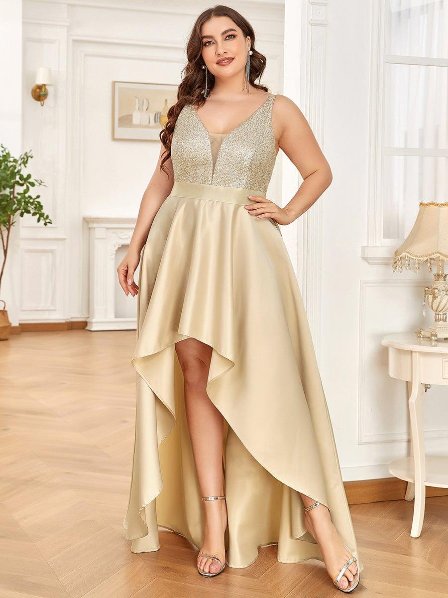 ever ALYNA|Sparkly Bodice High Low Prom Dresses for Women