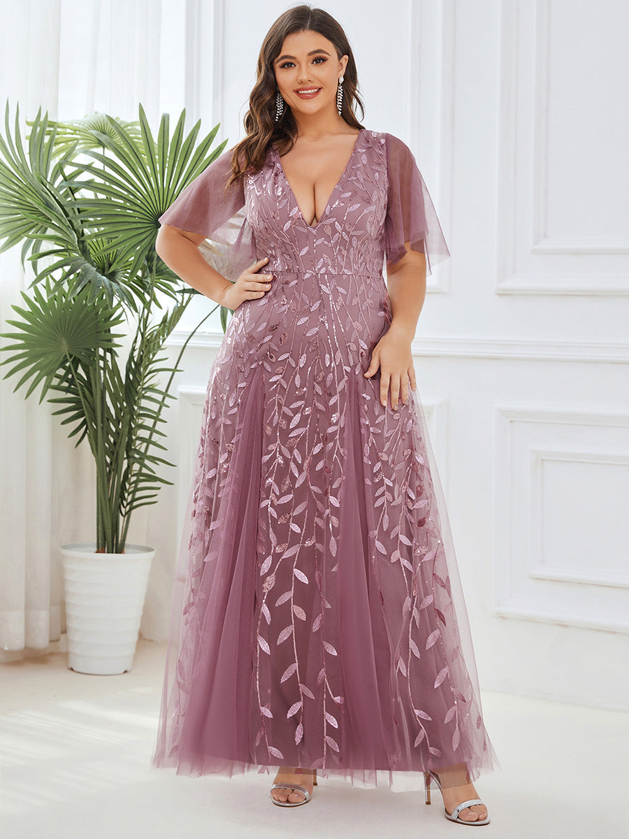 pretty ASTRAL|Plus Size Floor Length Formal Evening Gowns for Weddings