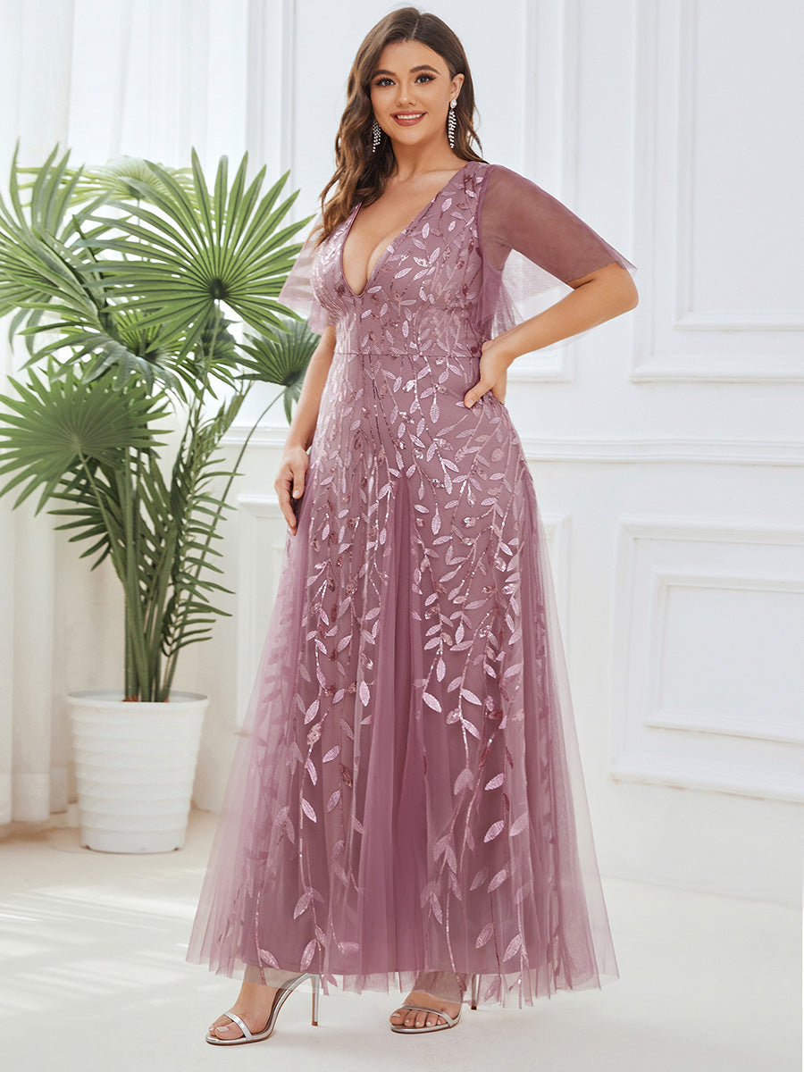 pretty ASTRAL|Plus Size Floor Length Formal Evening Gowns for Weddings