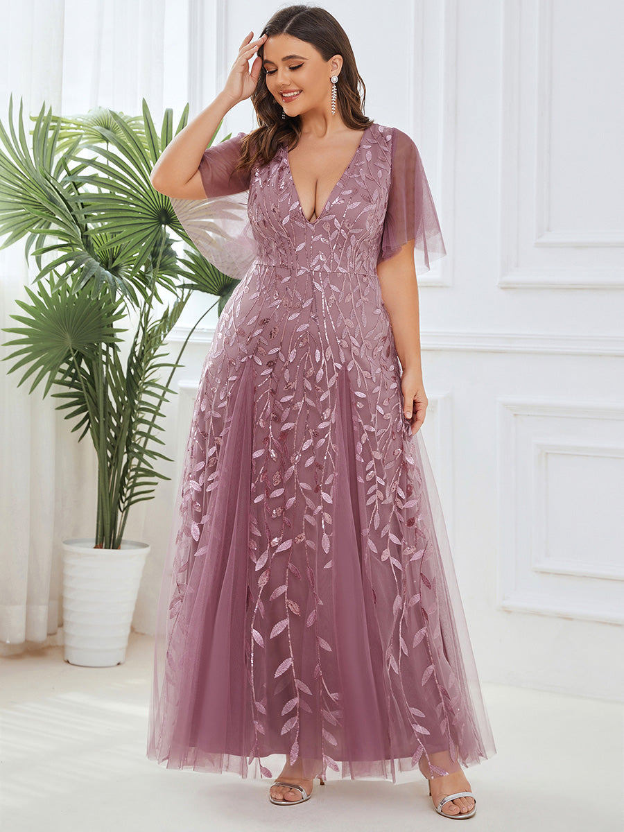 pretty ASTRAL|Plus Size Floor Length Formal Evening Gowns for Weddings