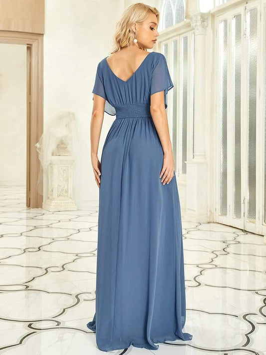 ever AMBRYN|Women's A-Line Empire Waist Maxi Chiffon Evening Dress
