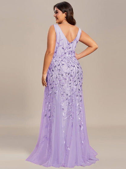 ever ORIEL|Women's Double V-Neck Fishtail Sequin Evening Dress