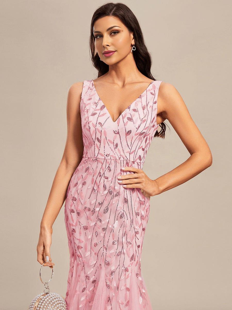 ever ORIEL|Women's Double V-Neck Fishtail Sequin Evening Dress