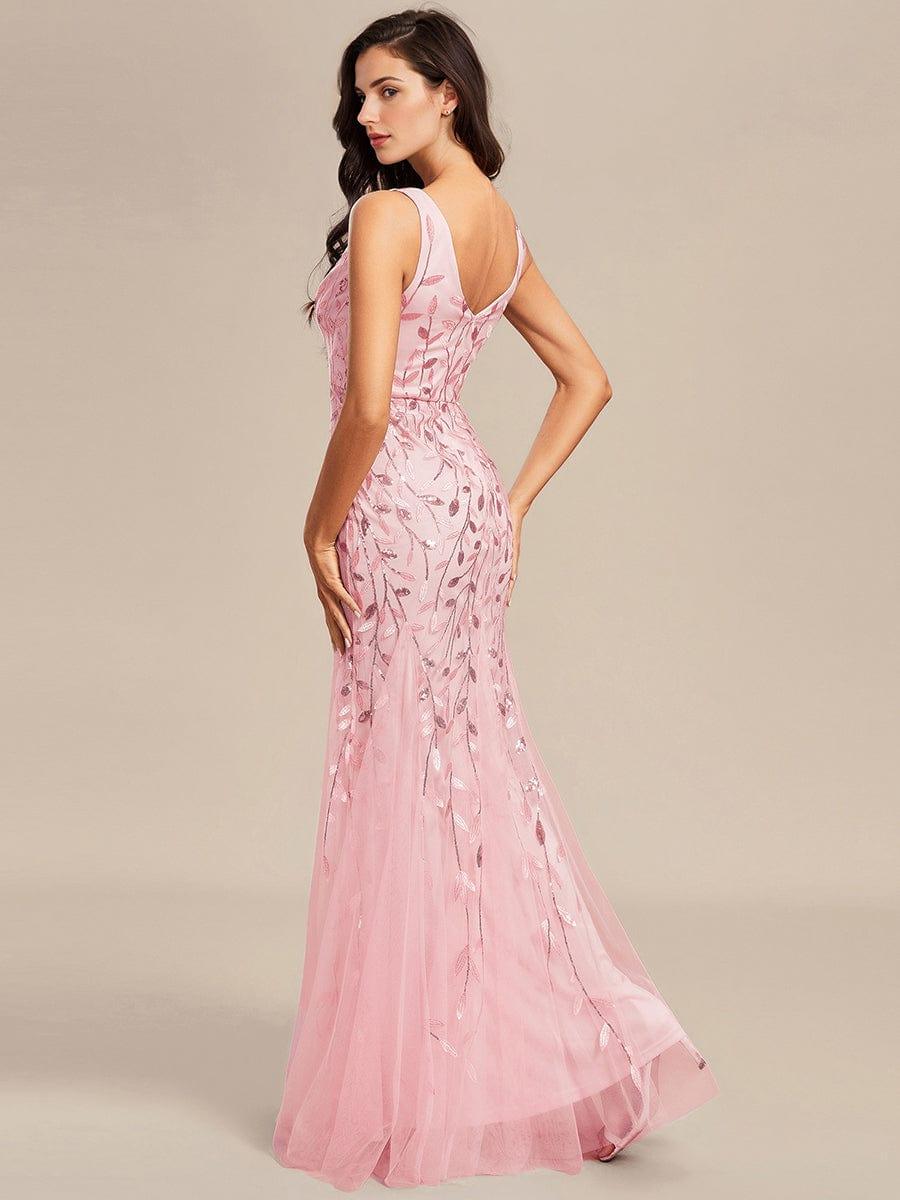 ever ORIEL|Women's Double V-Neck Fishtail Sequin Evening Dress