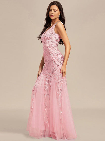 ever ORIEL|Women's Double V-Neck Fishtail Sequin Evening Dress
