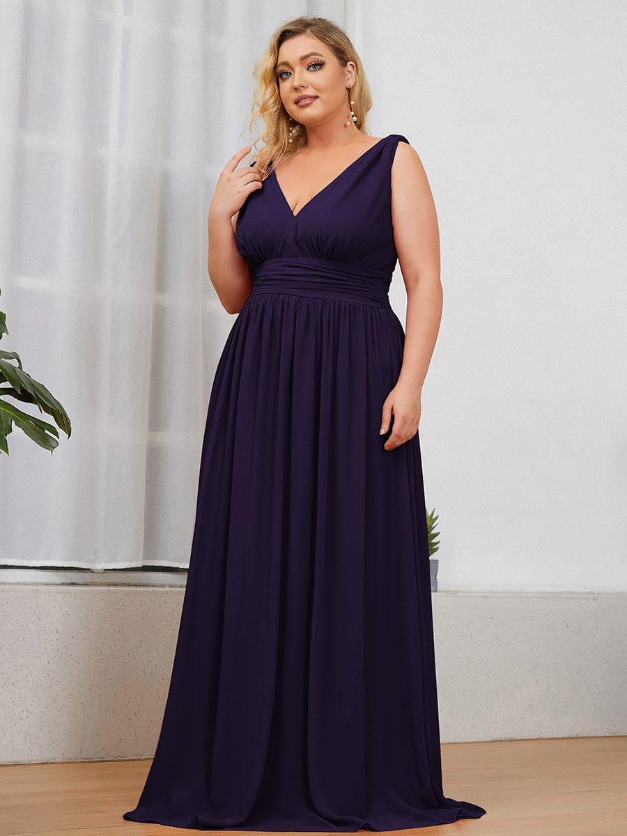 ever HUSH|Chiffon Empire Waist Sleeveless Pleated Bridesmaid Dress