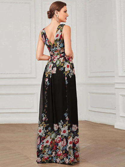 ever HUSH|Chiffon Empire Waist Sleeveless Pleated Bridesmaid Dress