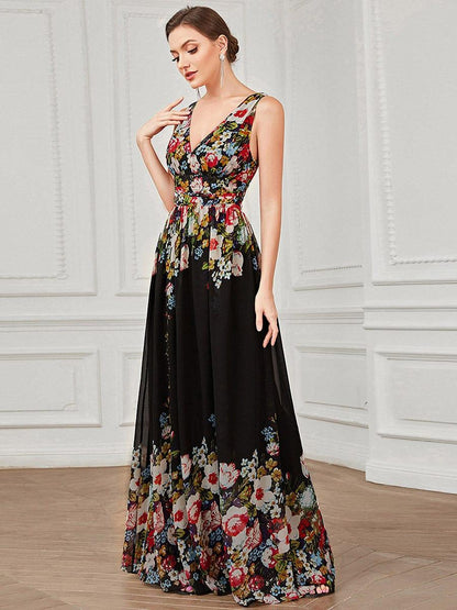 ever HUSH|Chiffon Empire Waist Sleeveless Pleated Bridesmaid Dress