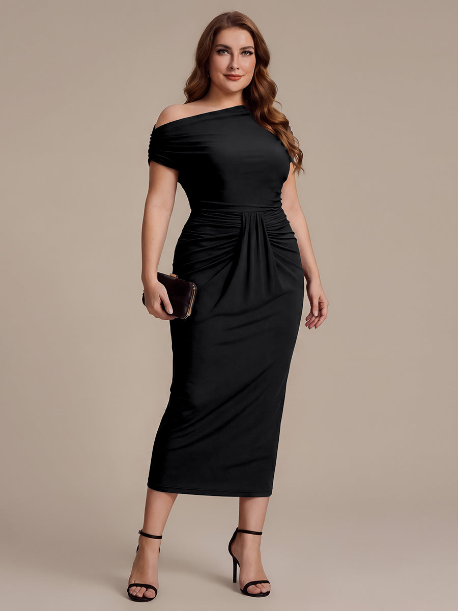 Knit Bodycon Midi Length Skirts