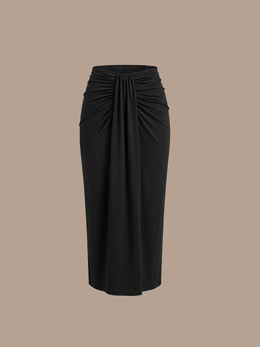 Knit Bodycon Midi Length Skirts