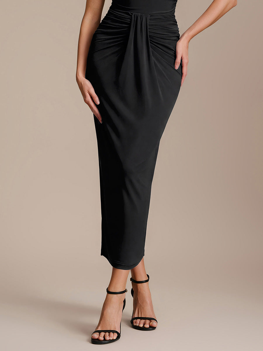 Knit Bodycon Midi Length Skirts