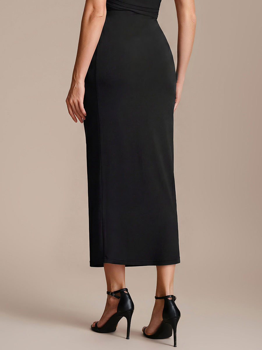 Knit Bodycon Midi Length Skirts