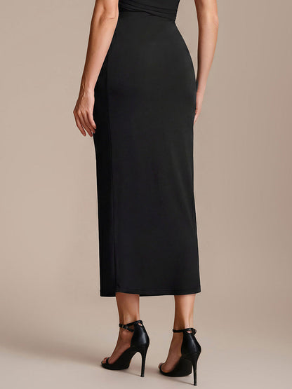 Knit Bodycon Midi Length Skirts