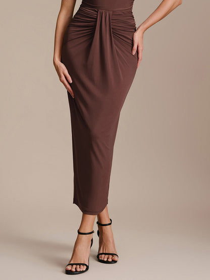 Knit Bodycon Midi Length Skirts