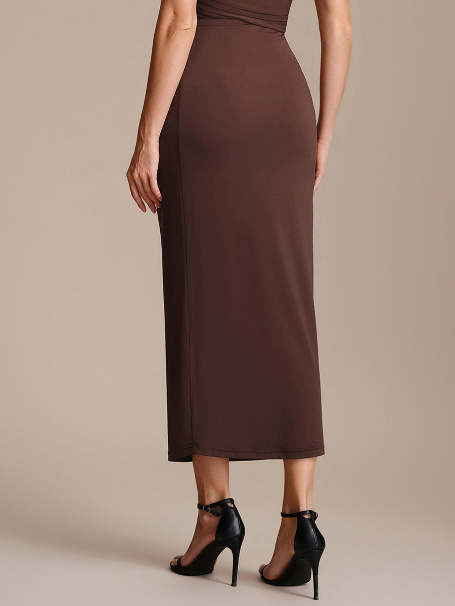 Knit Bodycon Midi Length Skirts