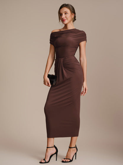 Knit Bodycon Midi Length Skirts