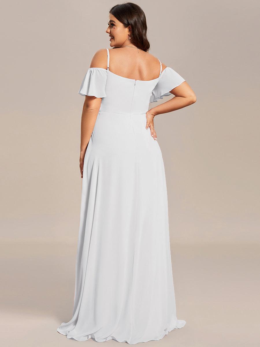 ever REYA|Stylish Cold Shoulder Flare Sleeves Flowy Bridesmaid Dress