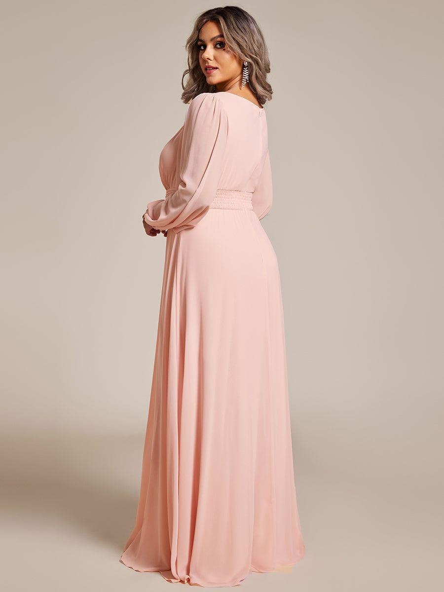 ever CELESTE|Long Sleeve Chiffon A-Line Empire Waist Formal Dress