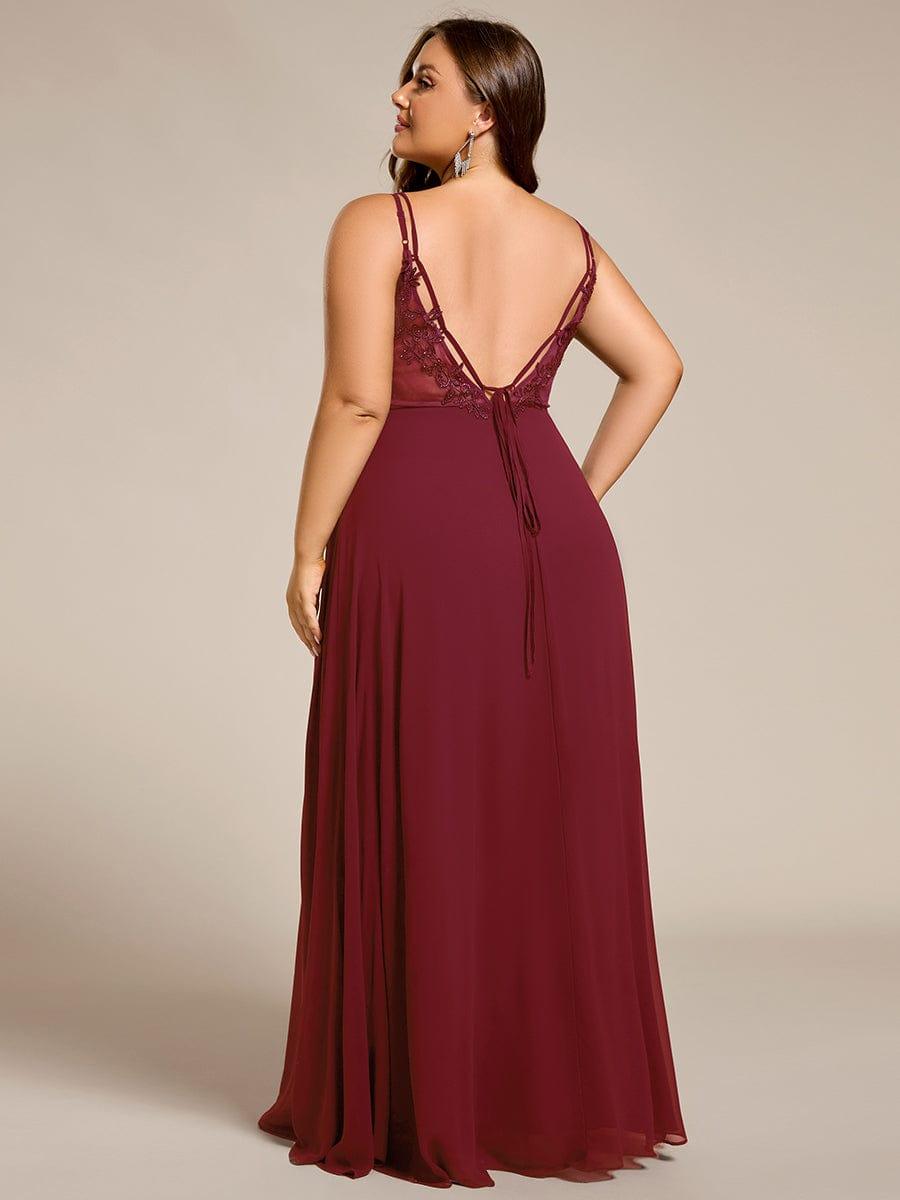ever RUBY|Convertible Chiffon Lace Open Back Spaghetti Straps Bridesmaid Dress